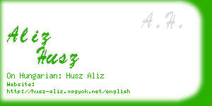 aliz husz business card
